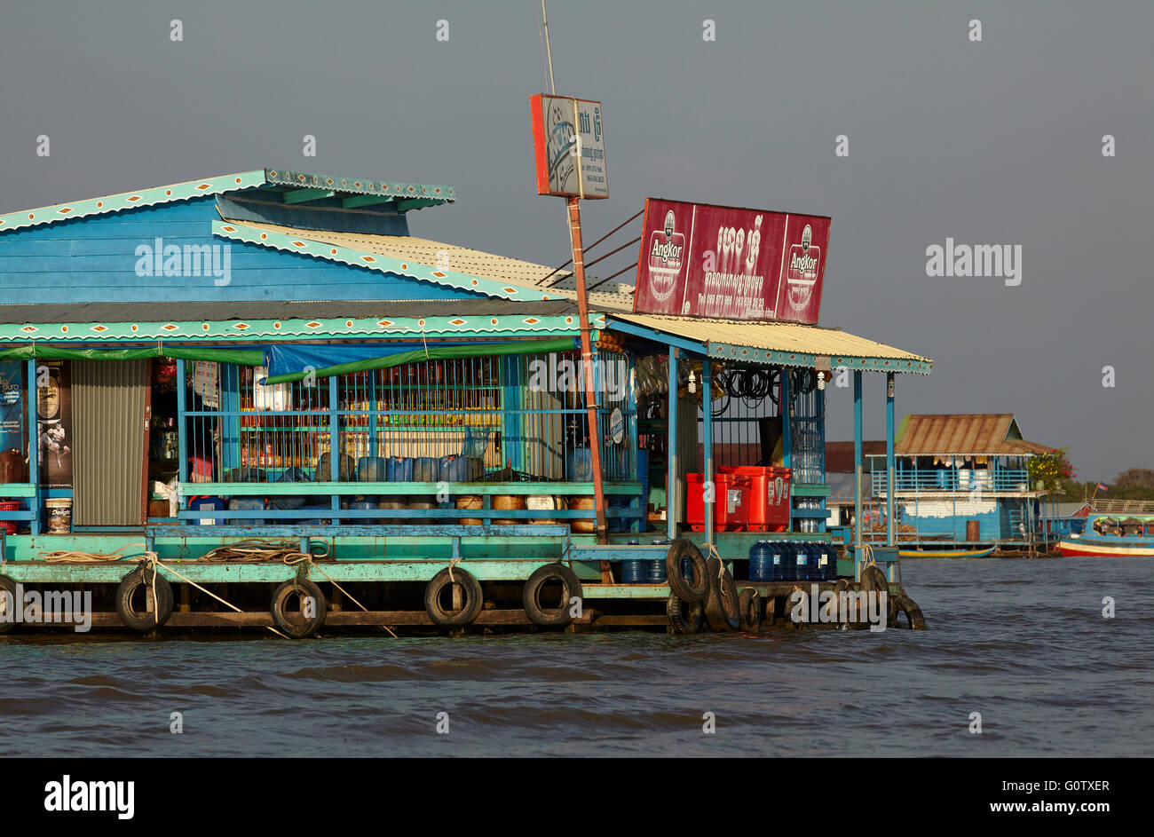 Floating shop, Chong Khneas Floating Village, Tonle Sap Lake, near Siem
