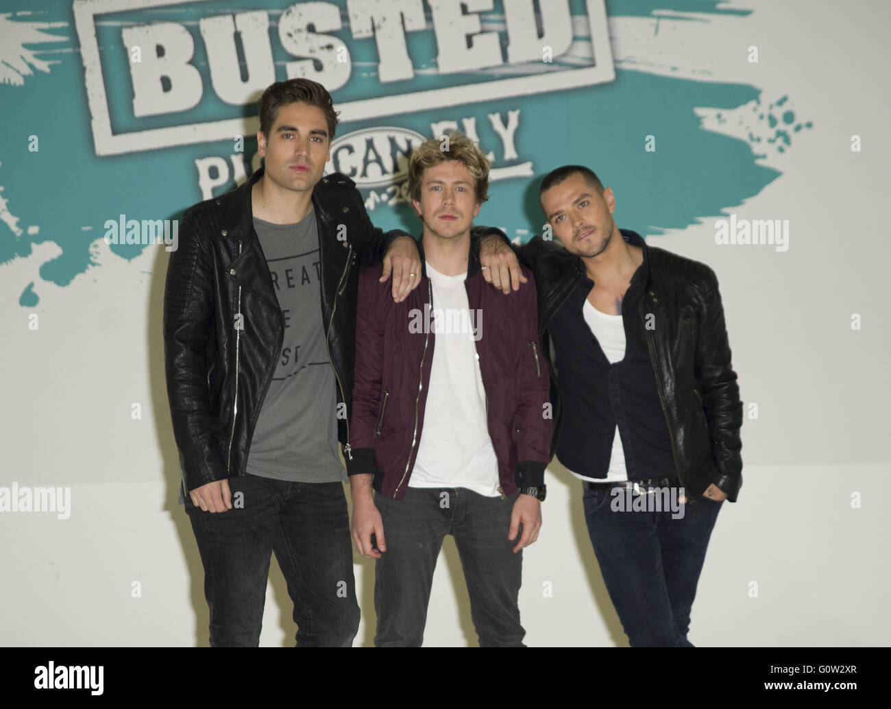 Busted 'Pigs Can Fly Tour 2016' - Photocall  Featuring: Charlie Simpson, Matt Willis, James Bourne Where: London, United Kingdom When: 04 Apr 2016 Stock Photo