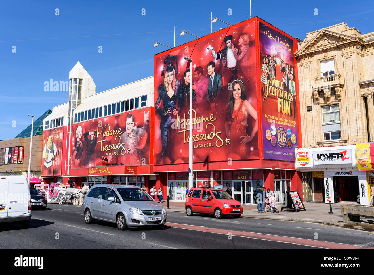 Madame Tussauds waxworks building on the promenade in ...