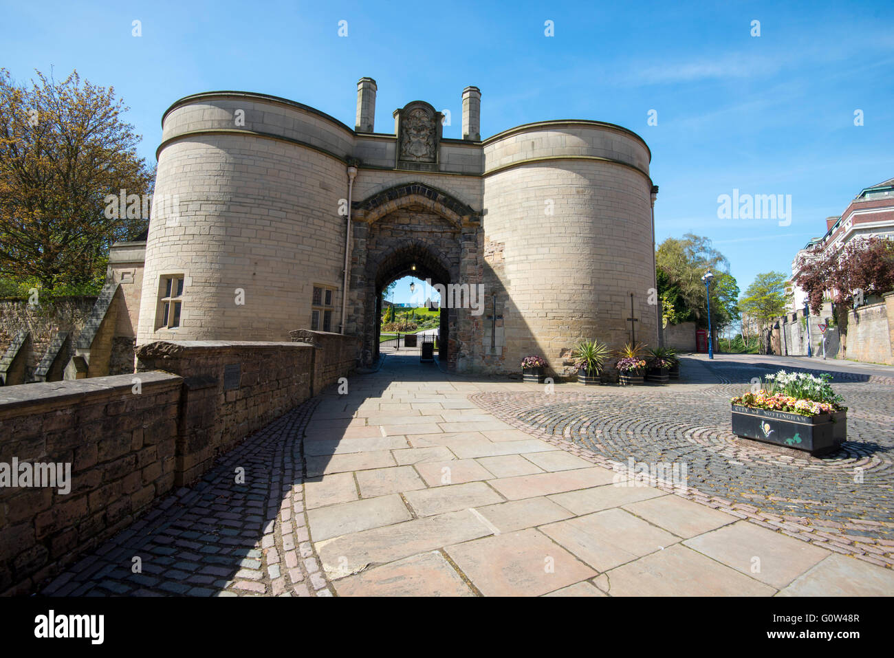 Gatehouse at Nottingham Castle, Nottinghamshire England UK Stock Photo