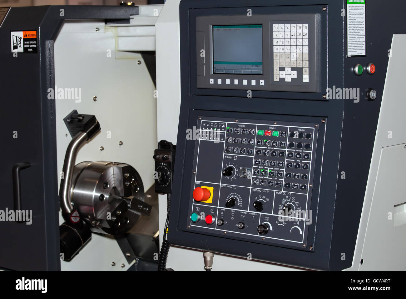 Control panel of CNC machine Stock Photo - Alamy