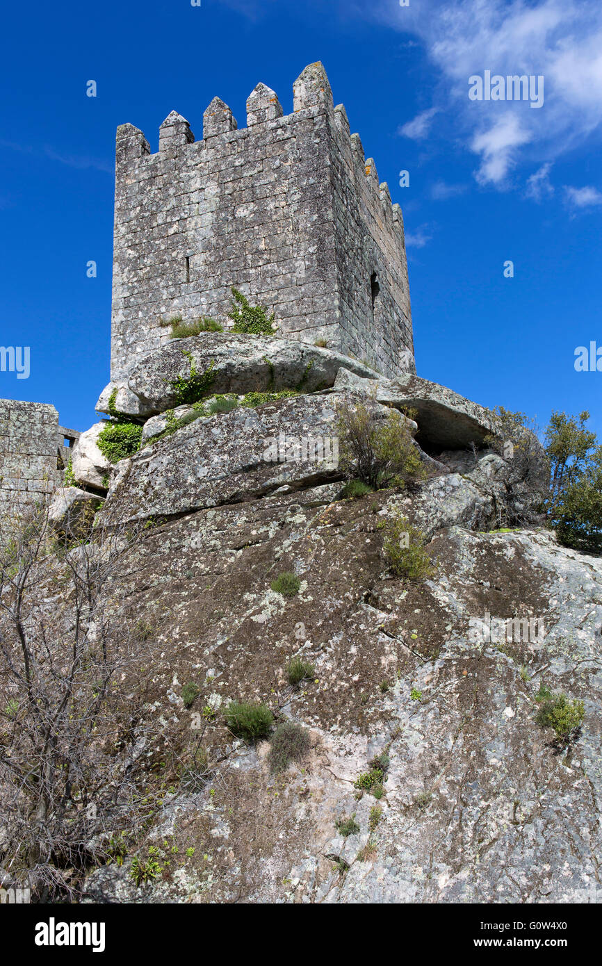 Sortelha Castle, Historic village near Covilha, Portugal Stock Photo ...