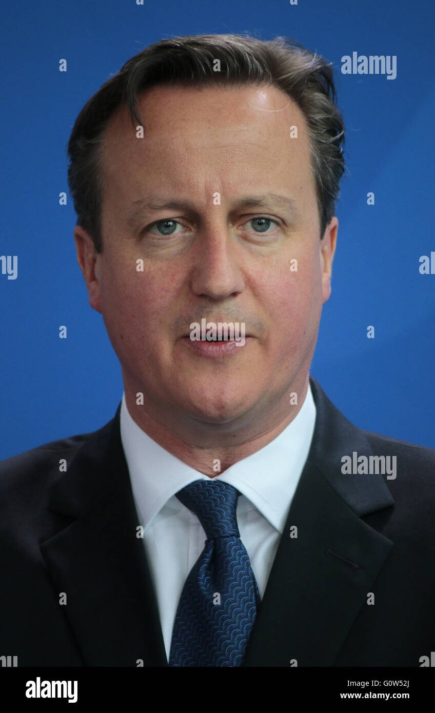 David Cameron - Treffen der dt. Bundeskanzlerin mit dem britischen Premierminister, Bundeskanzleramt, 29. Mai 2015, Berlin. Stock Photo