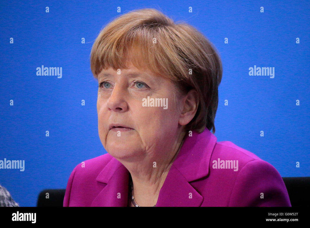BKin Angela Merkel - Treffen der Bundeskanzlerin mit den Vorsitzenden internationaler Wirtschafts- und Finanzorganisationen, Bun Stock Photo