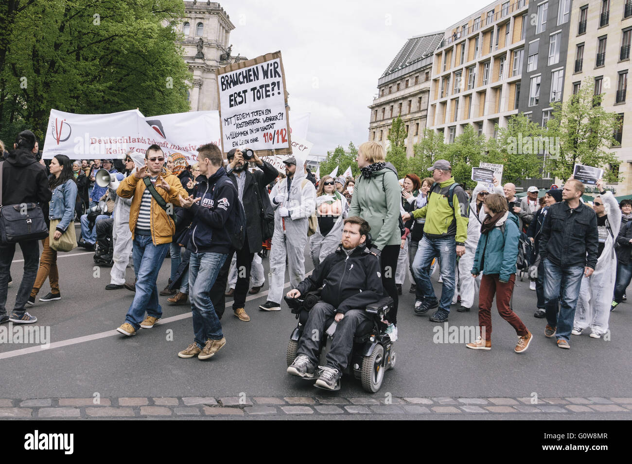 Germany Disability Berlin, Berlin, Germany. 4th May, 2016. Protesters during the rally of ...