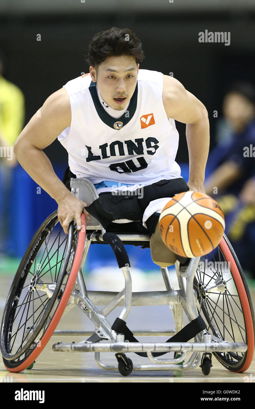 Tokyo, Japan. 4th May, 2016. Masatsugu Shinoda (Lions) Wheelchair