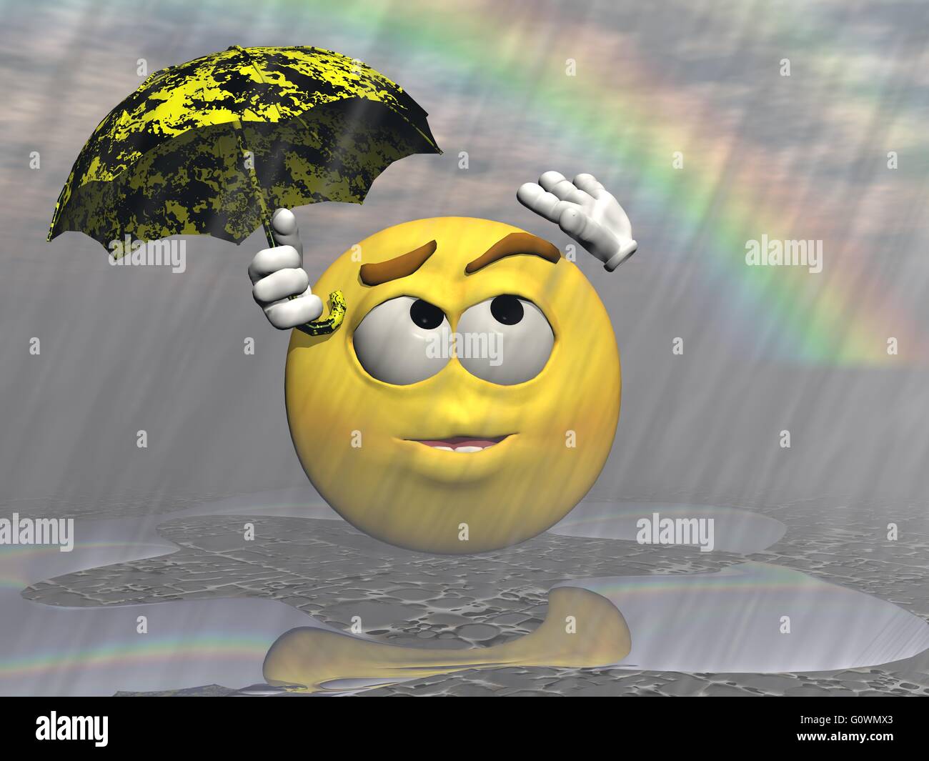 Emoticon Umbrella 3d Render High Resolution Stock Photography and Images -  Alamy
