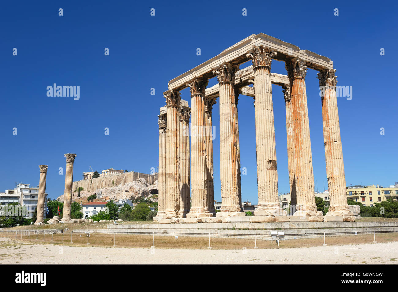 Temple of Zeus, Olympeion, Athens, Greece Stock Photo