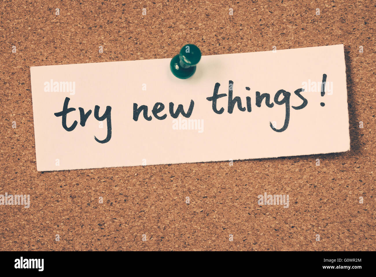 try new things Stock Photo
