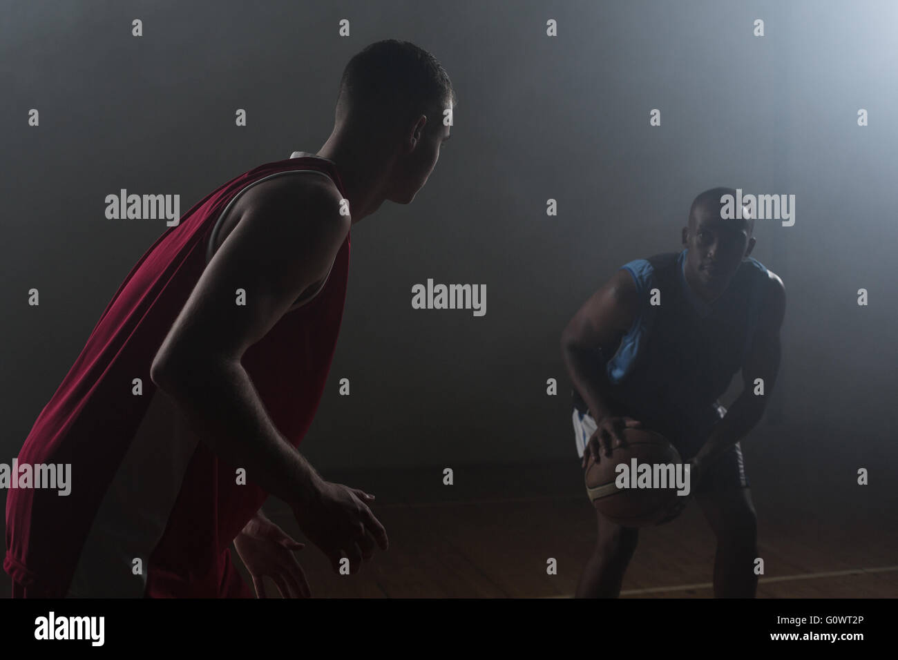 Two basketball player Stock Photo - Alamy