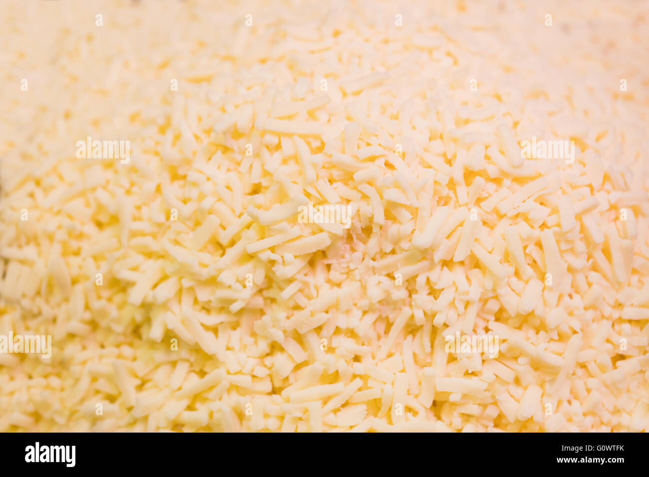 View of  grated cheese Stock Photo