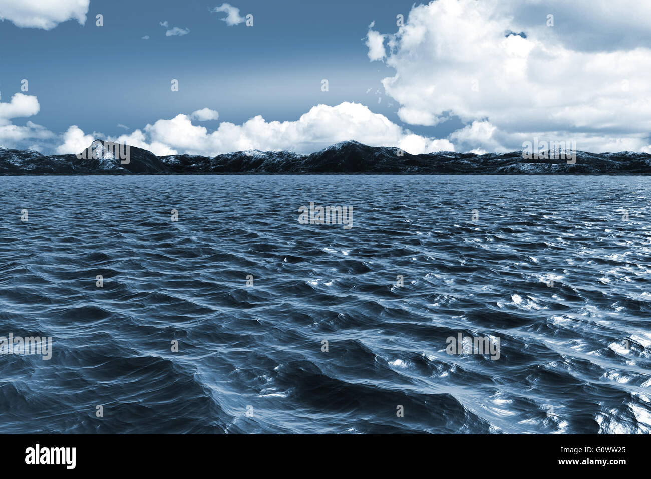 Composite image of blue ocean Stock Photo - Alamy