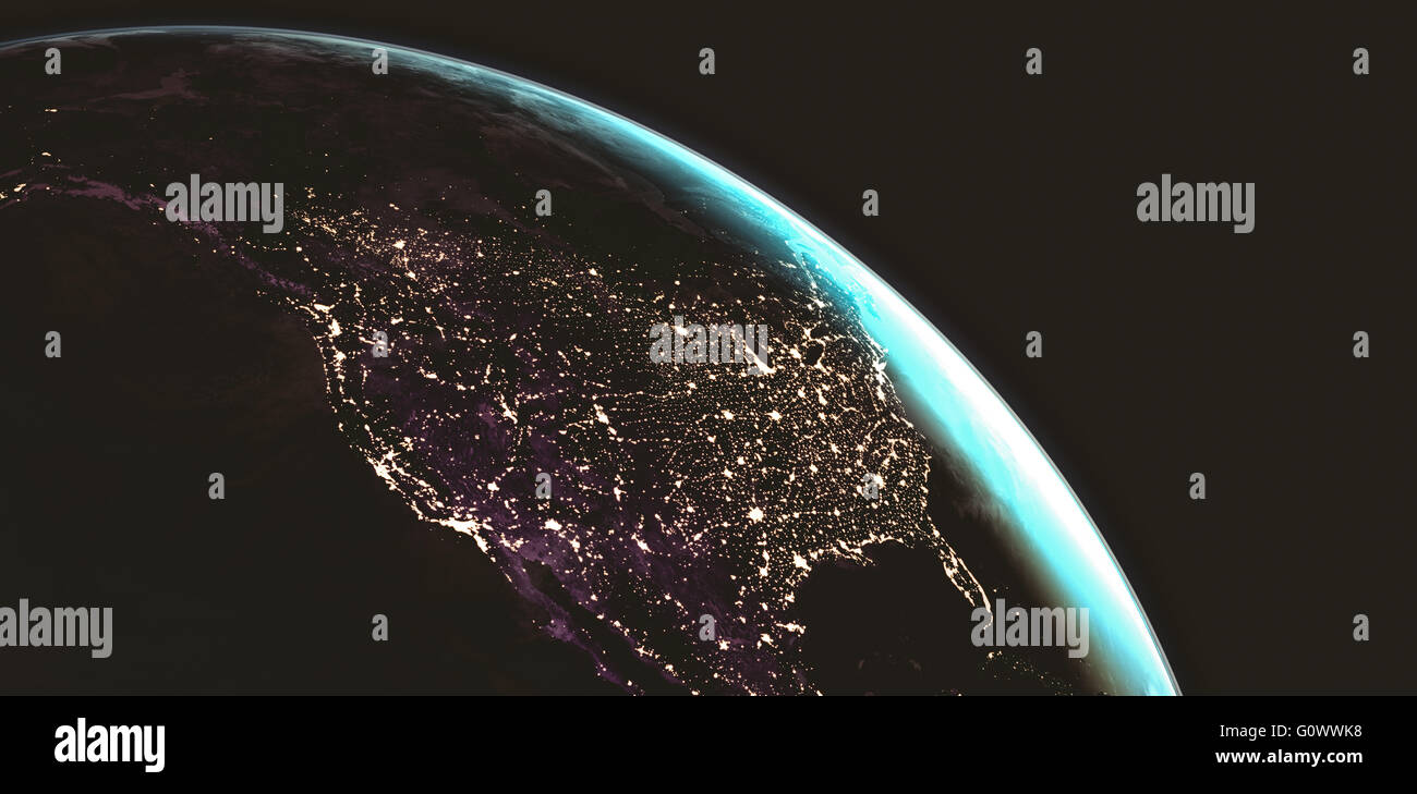 Aerial view of the Earth Stock Photo - Alamy