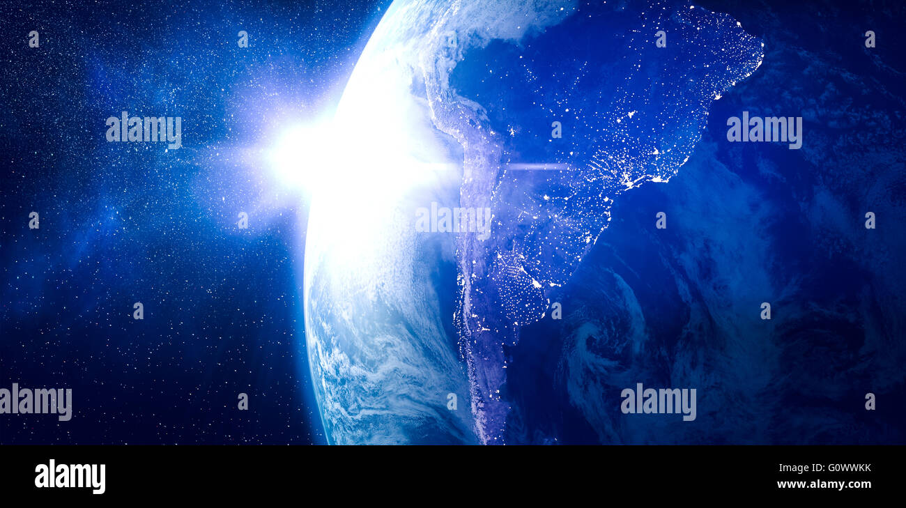 Aerial view of the Earth Stock Photo - Alamy