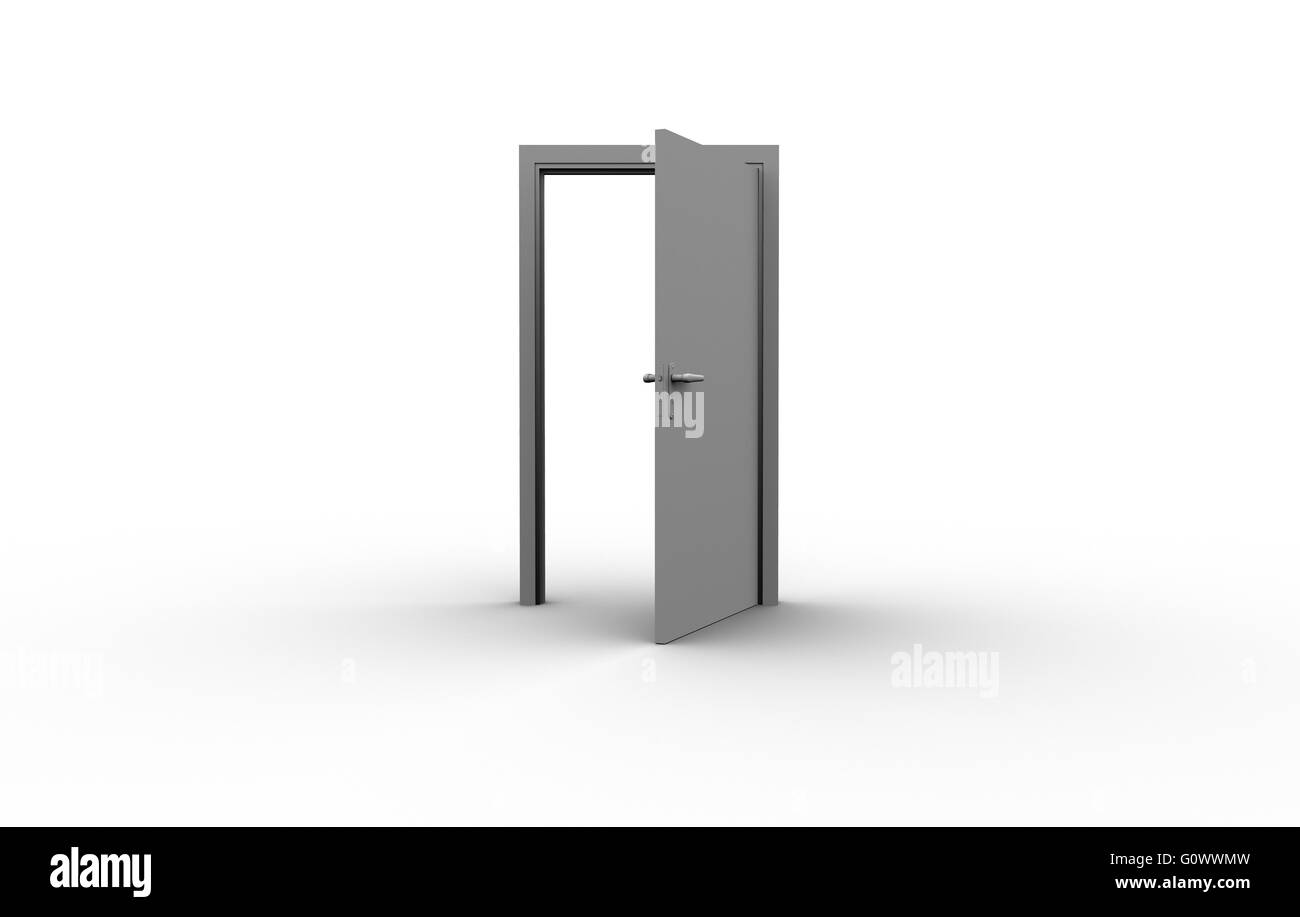 Illustration of an open door Stock Photo Alamy