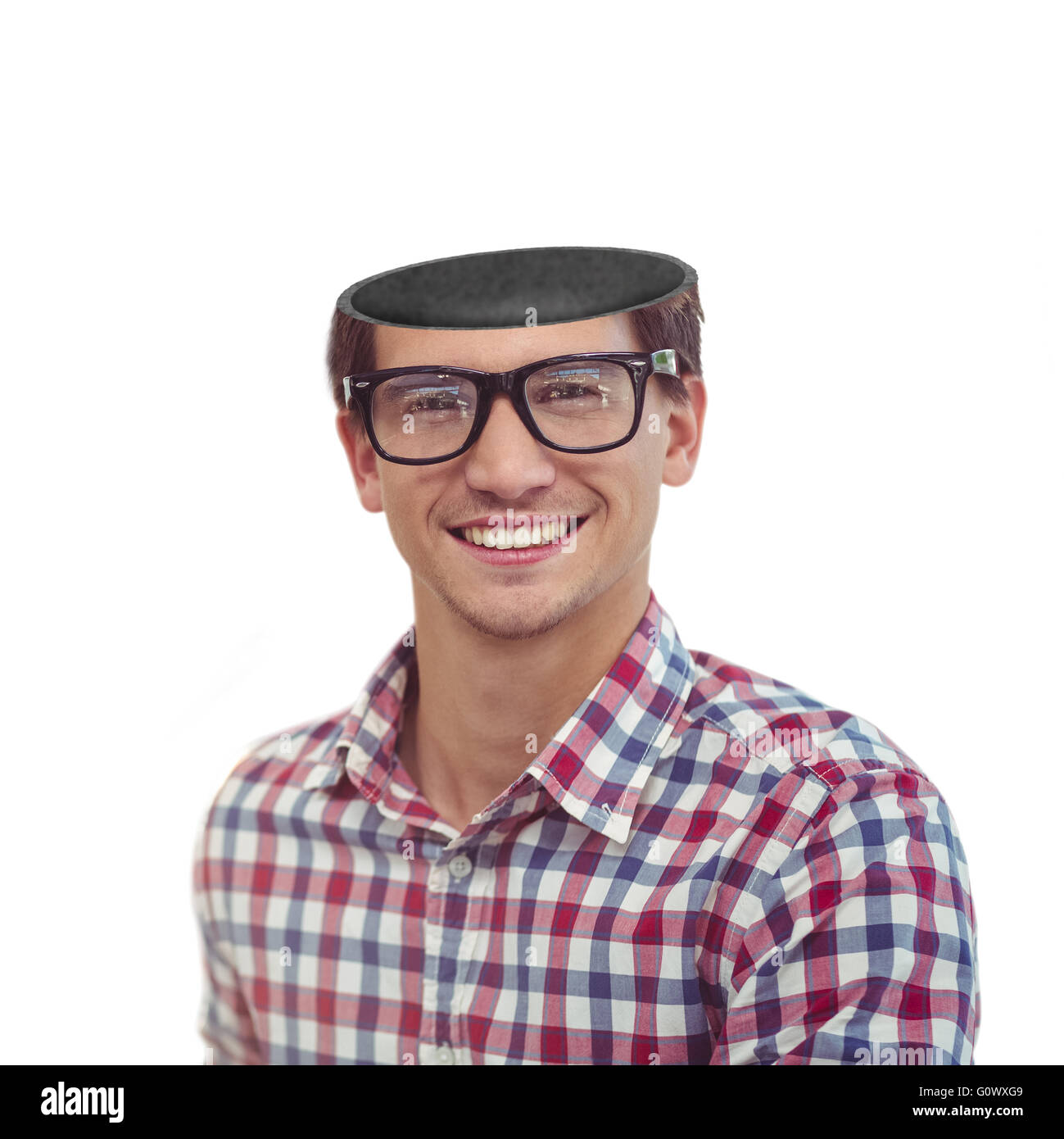 Composite image of young boy with head cut Stock Photo