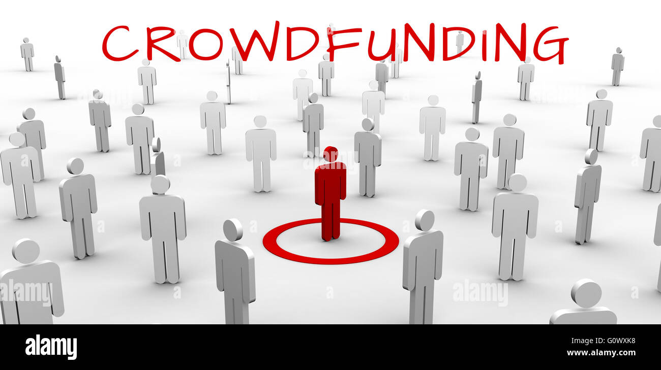 Composite image of the word crowdfunding Stock Photo