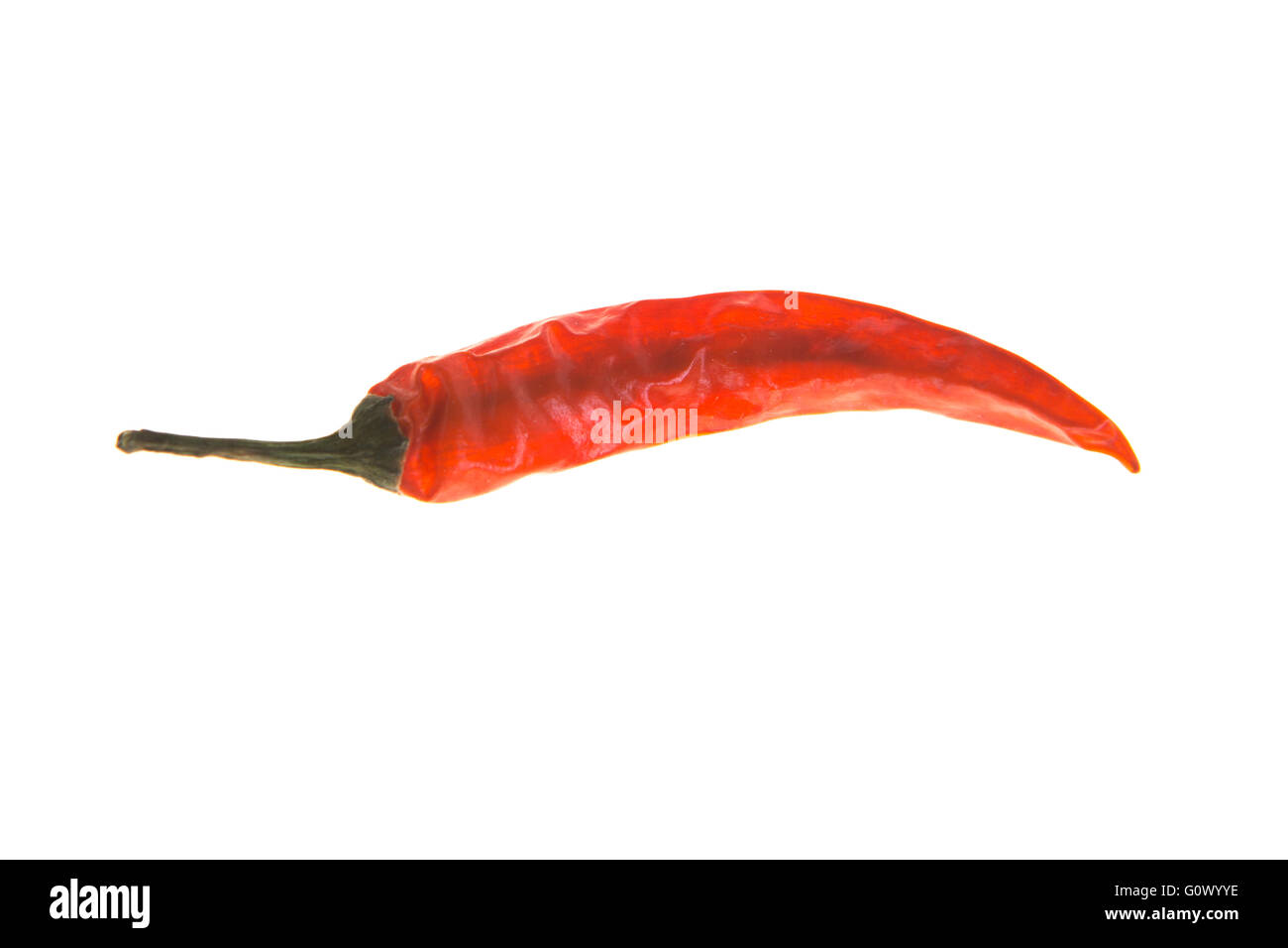 red hot chili pepper isolated on a white background Stock Photo - Alamy
