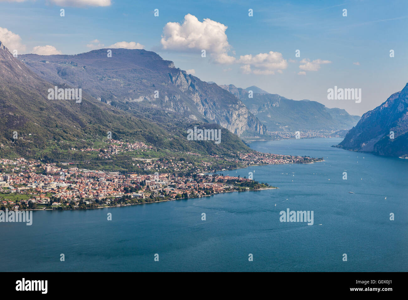 Lake Lecco. Civenna, Italy. Stock Photo