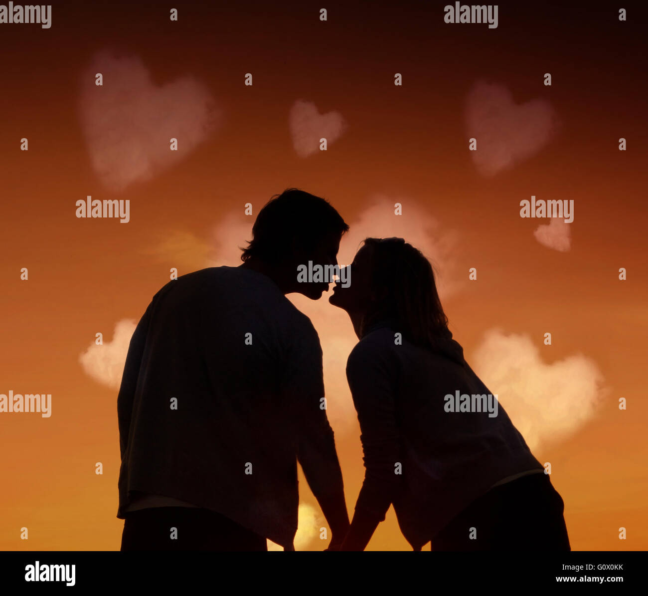 A kissing couple Stock Photo - Alamy