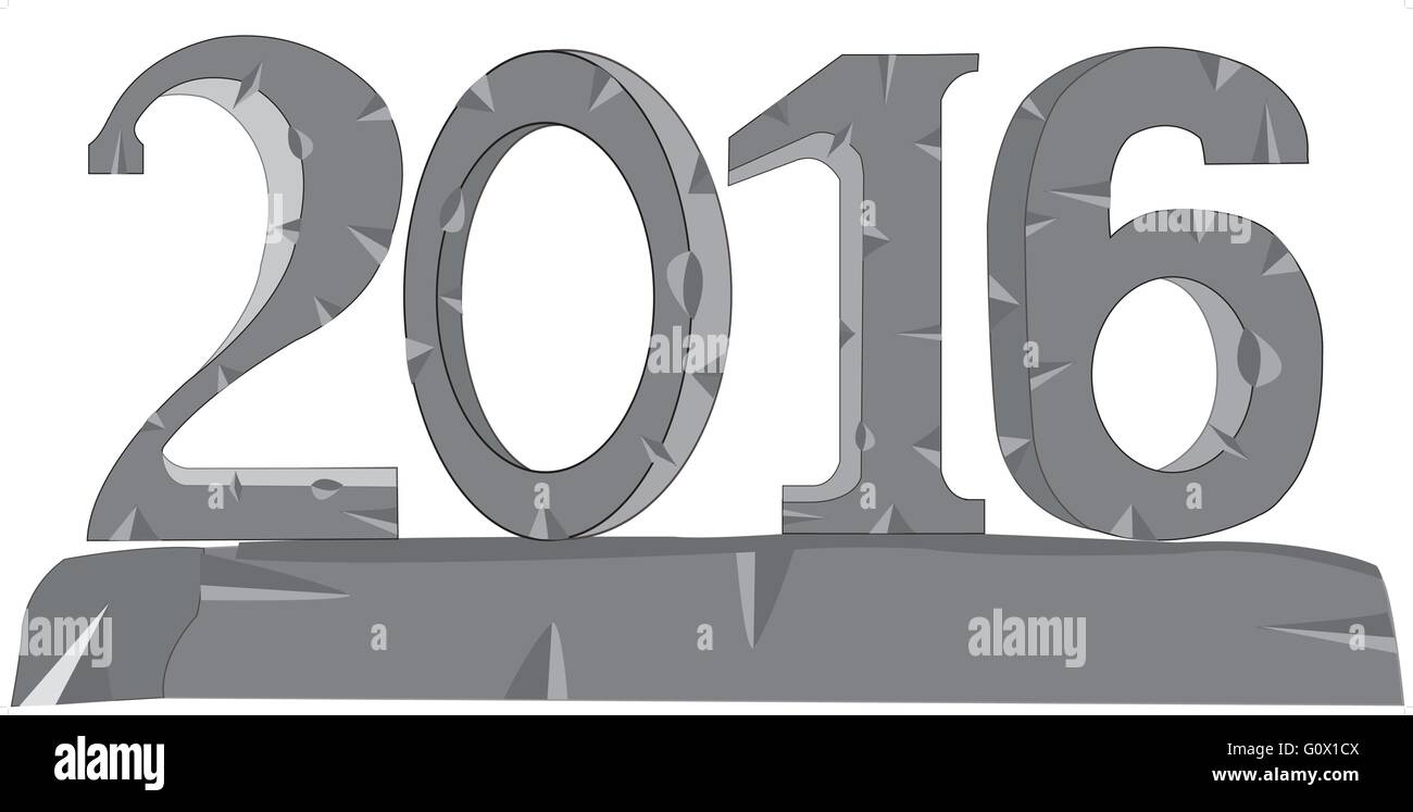 The Decorative numerals year 2015 from stone.Vector illustration Stock ...