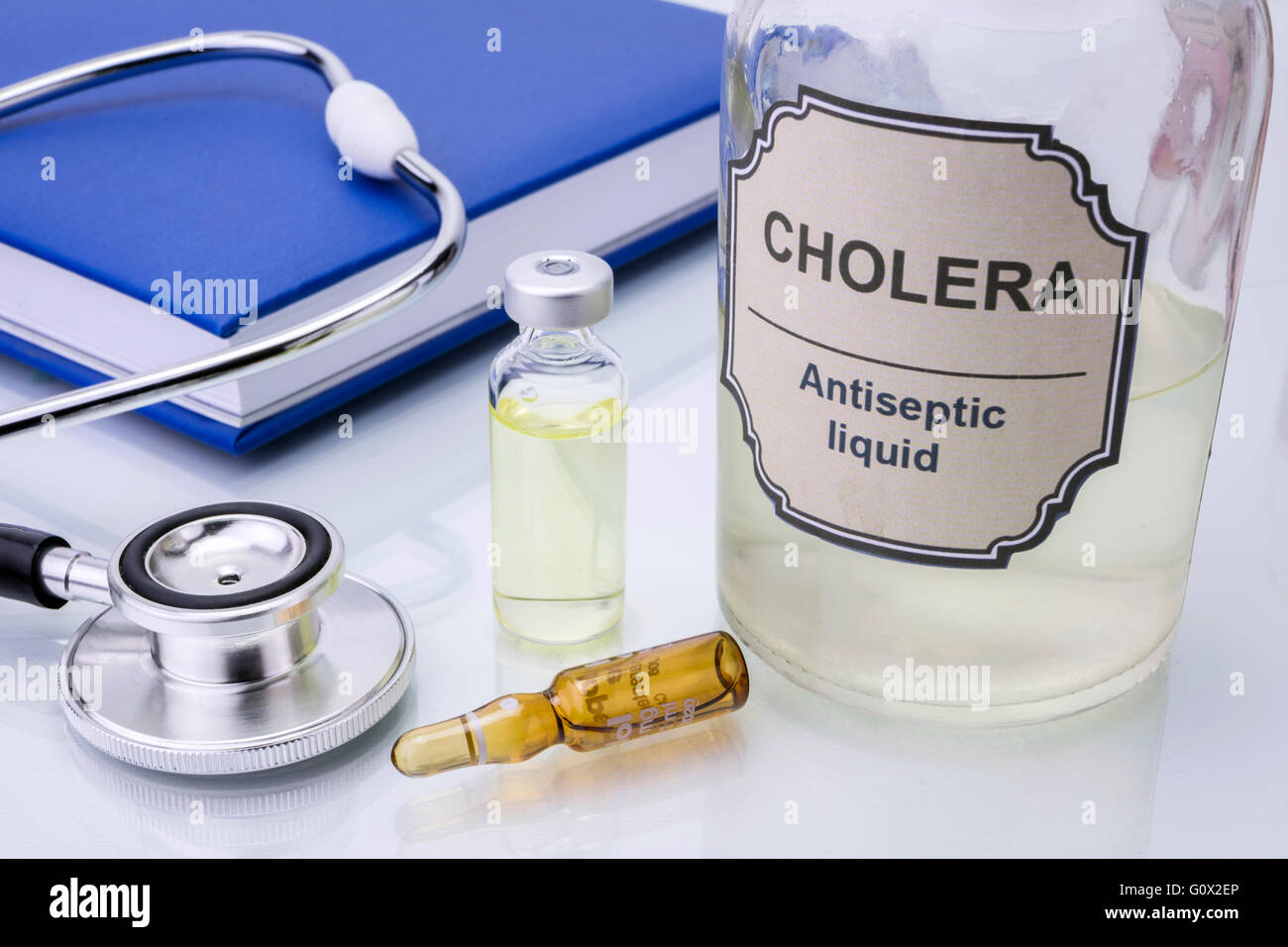 Sample of Cholera in laboratory, concept of health Stock Photo