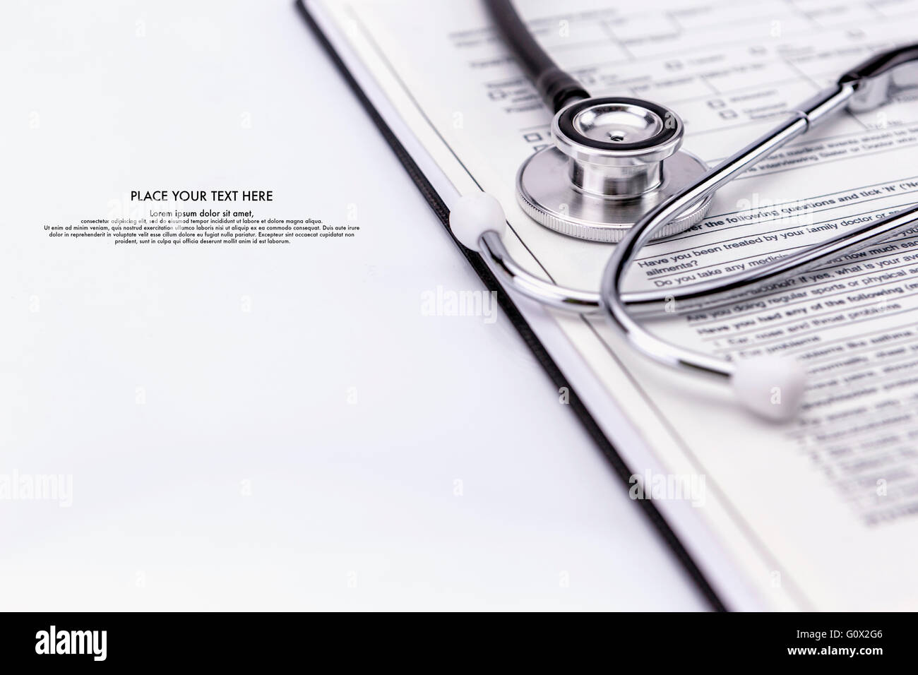 test medical examination and Stethoscope Stock Photo Alamy