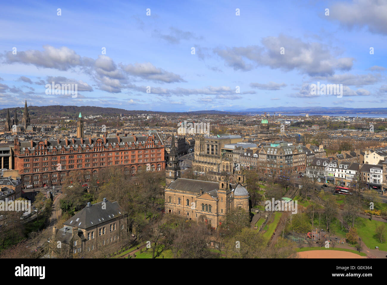 St Cuthbert's Church from the Castle, Edinburgh, Scotland, UK Stock ...