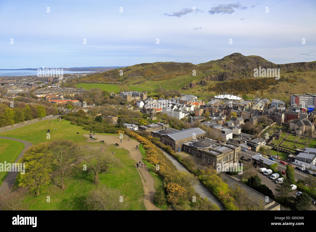 Arthur's Seat, Holyrood Palace, Scottish Parliament and Dynamic Earth