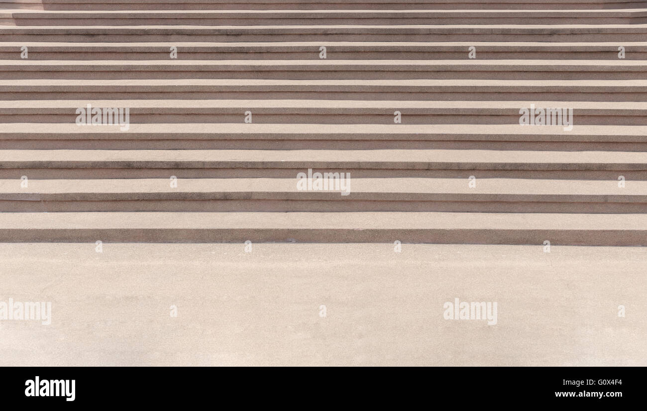 exposed aggregate finish outdoor staircase, abstract background Stock Photo