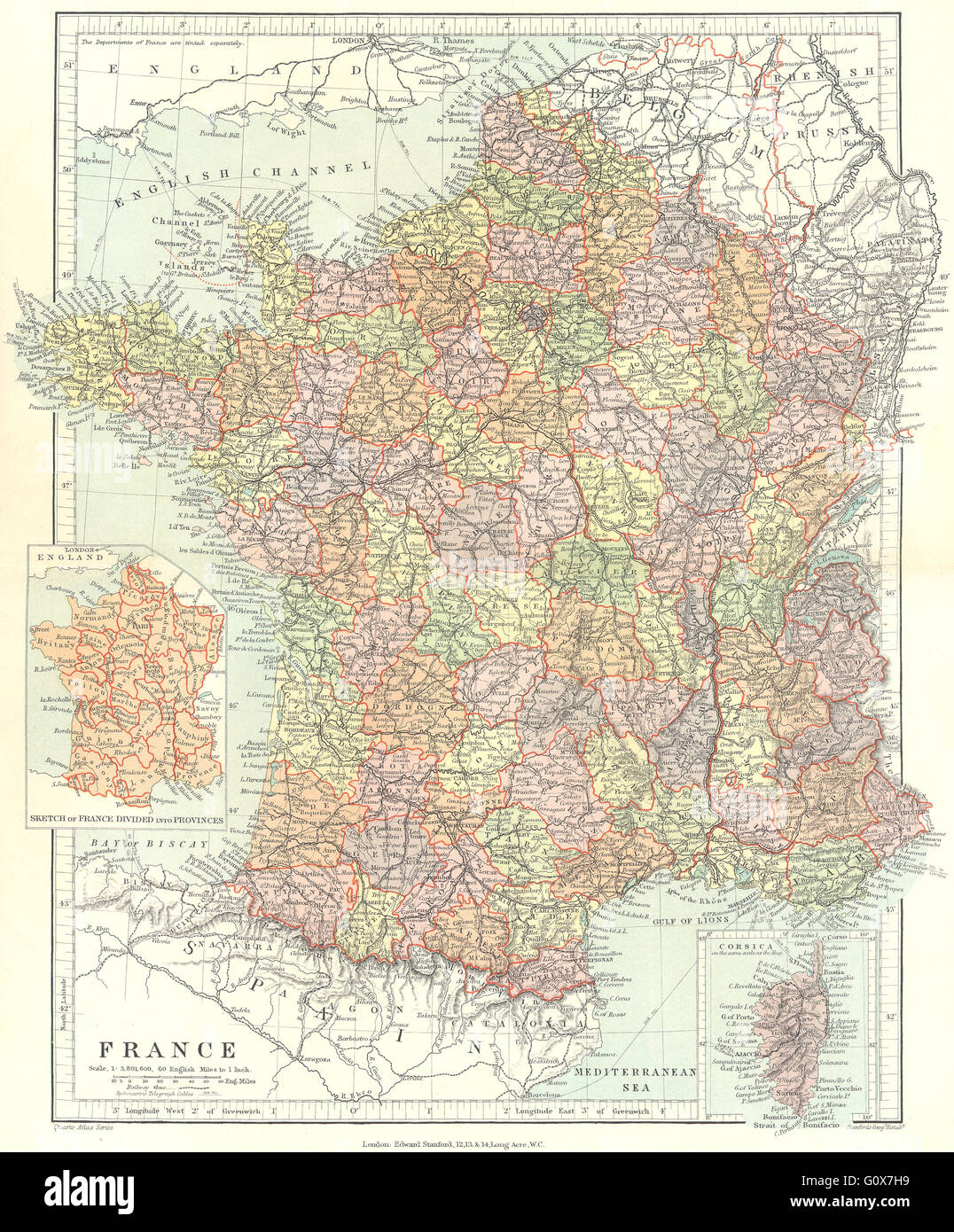 Map france in provinces hi-res stock photography and images - Alamy