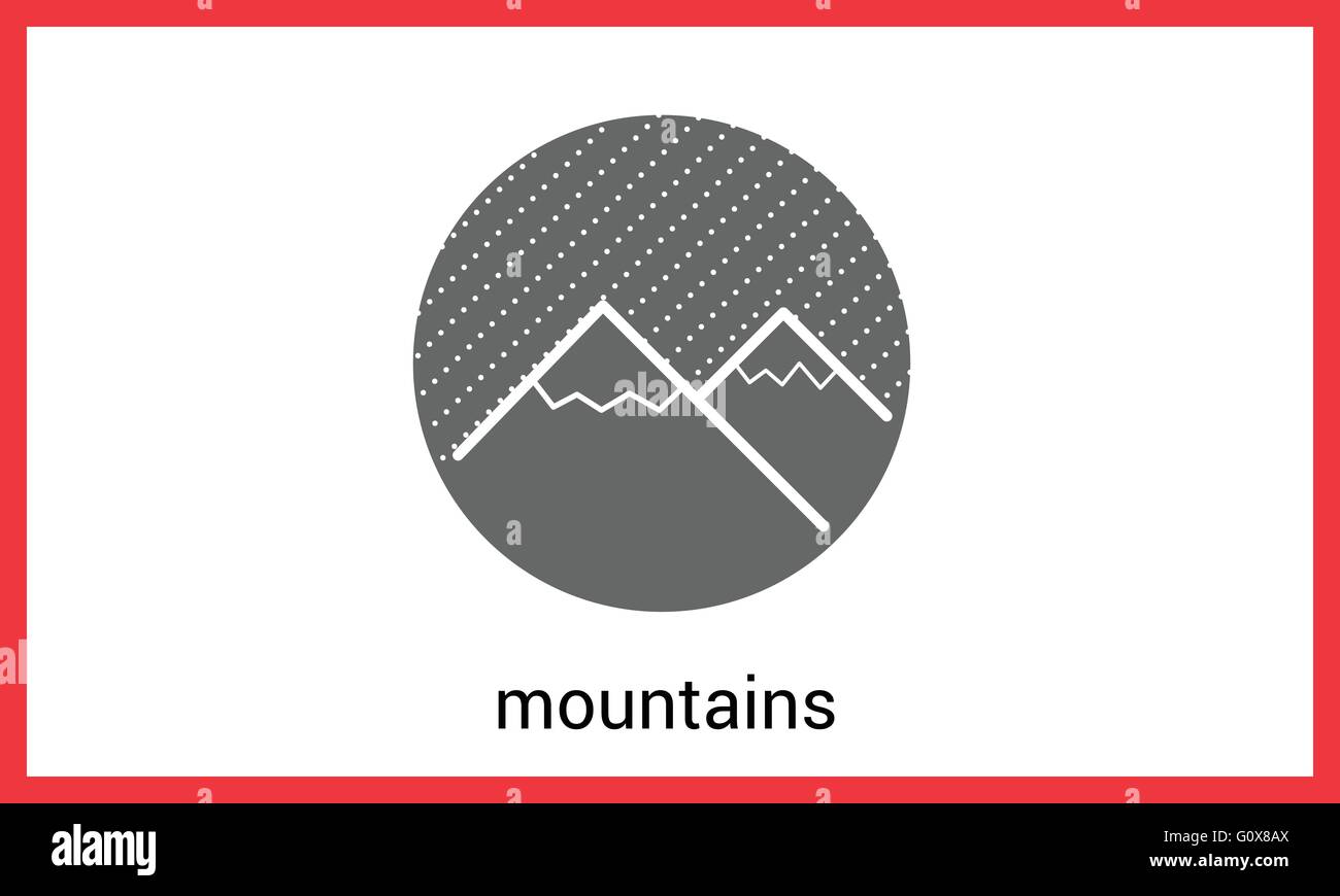 Mountain peaks contour outline vector Stock Vector Image & Art - Alamy