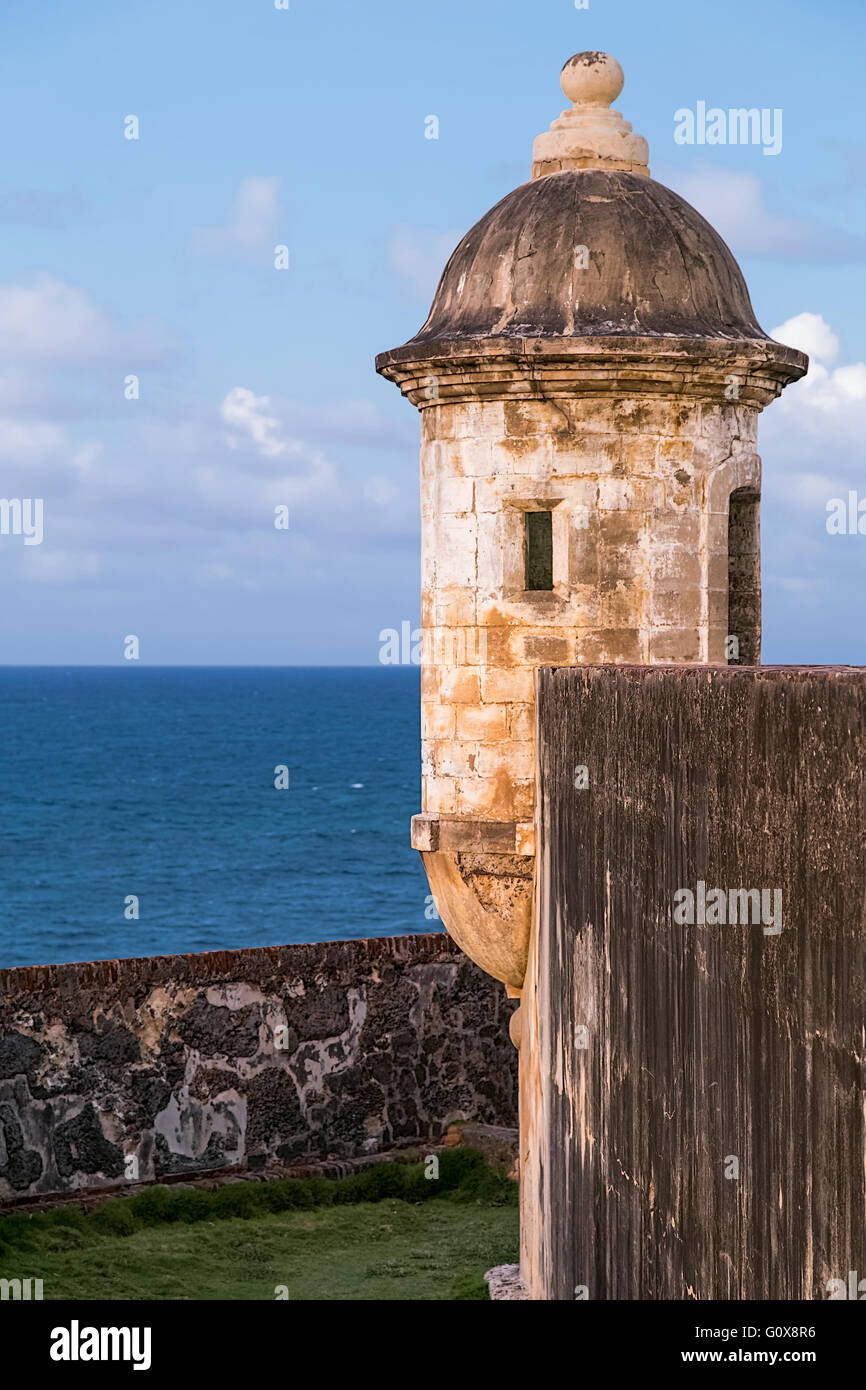 Tower in Castillo de San Cristobal, Puerto Rico Stock Photo