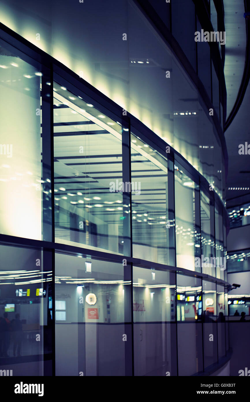 Architecture Detail of Airport in Vienna, Austria Stock Photo