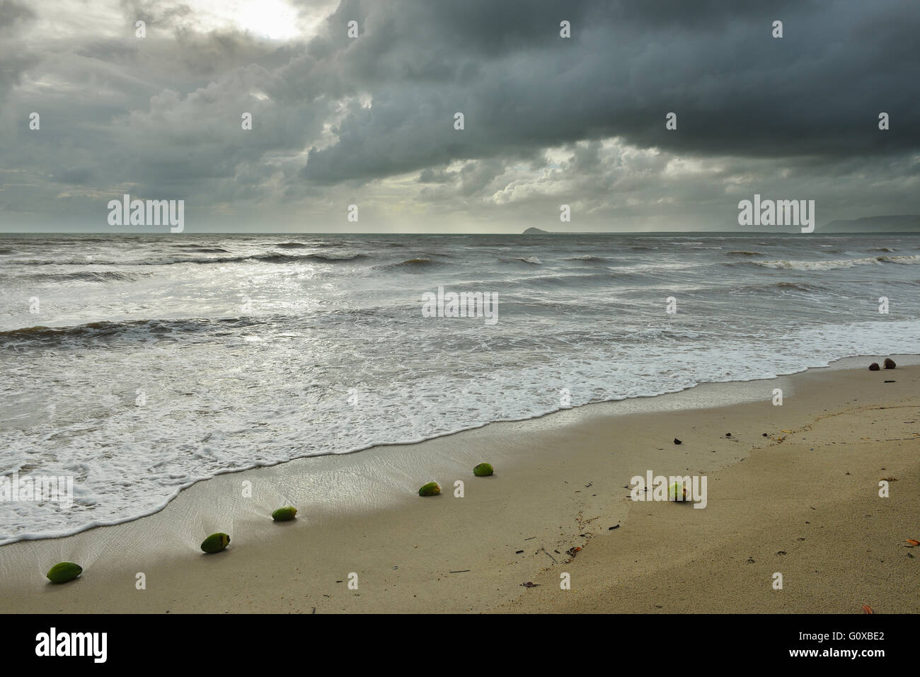 Sandy Beach with Storm Clouds in Morning, Newell Beach, Newell