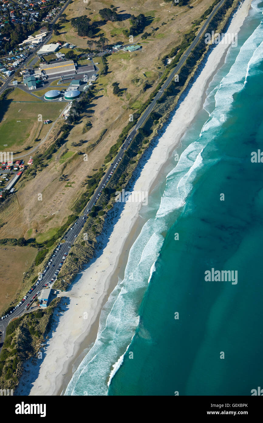 St Kilda Beach, and Chisholm Park Golf Course, Dunedin, Otago, South