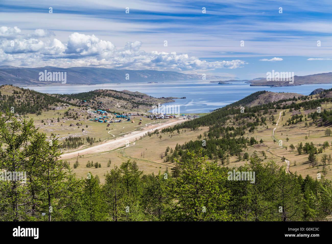 Coastline of Lake Baikal in Russia Stock Photo