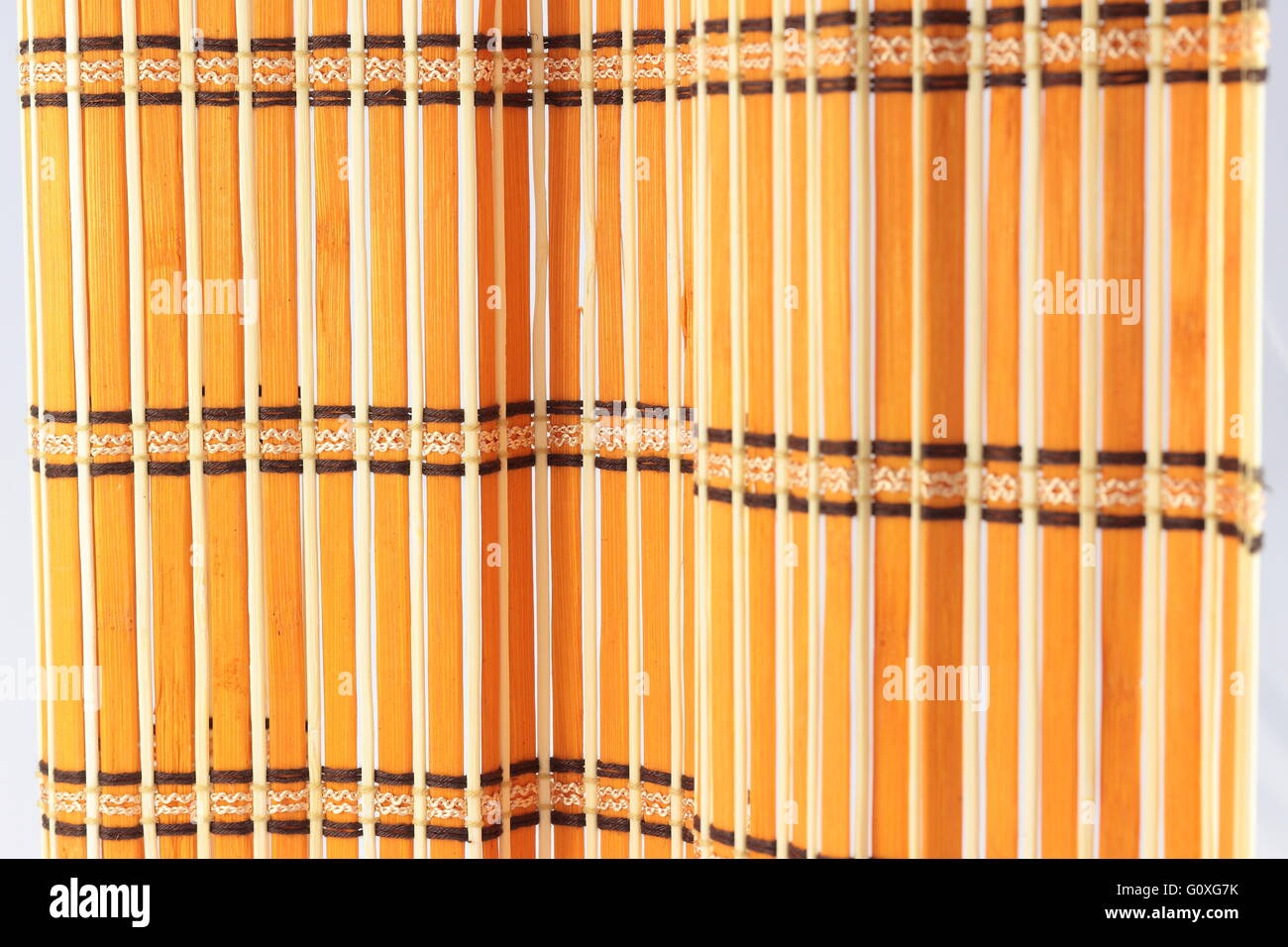 Small yellow bamboo curtain songkhla thailand Stock Photo