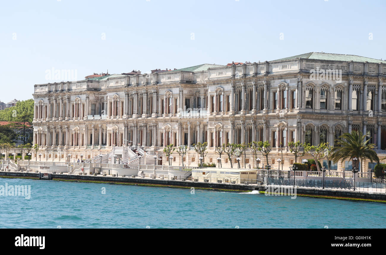 ciragan palace in ortakoy istanbul city turkey stock photo alamy