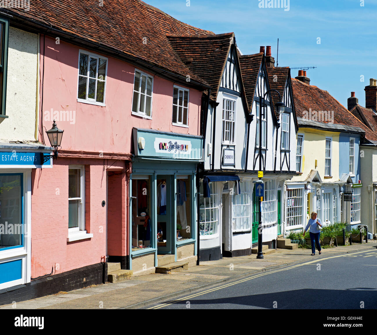 Market Hill, Woodbridge, Suffolk, England UK Stock Photo Alamy