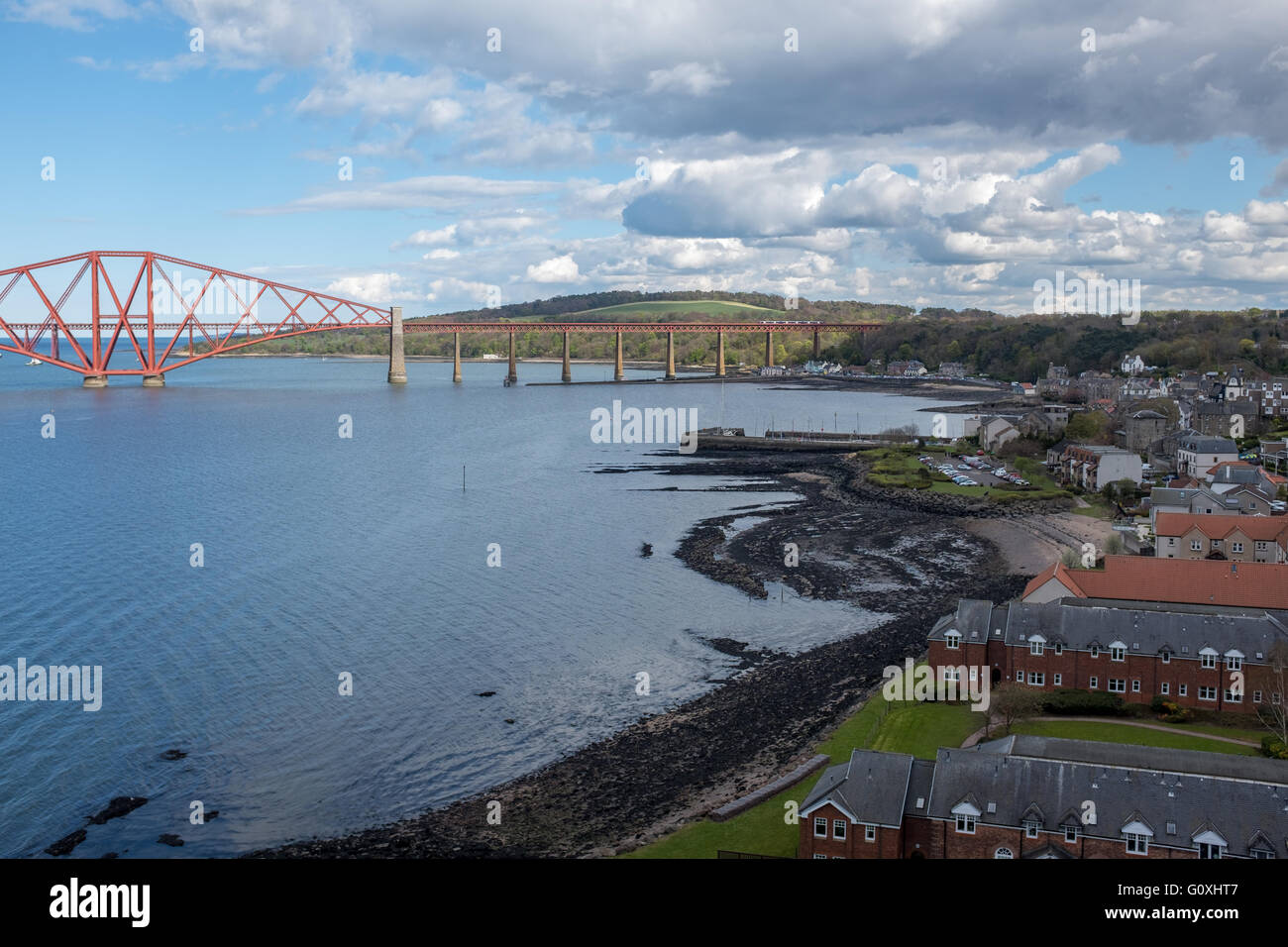 Forth Rail Bridge over the Firth of Forth, South Queensferry near Edinburgh Scotland Stock Photo