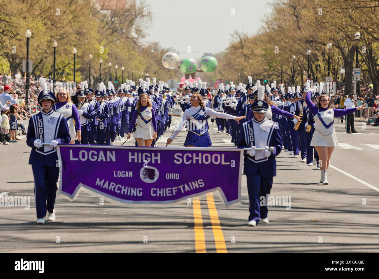 High school marching band at 2016 National Cherry Blossom Festival