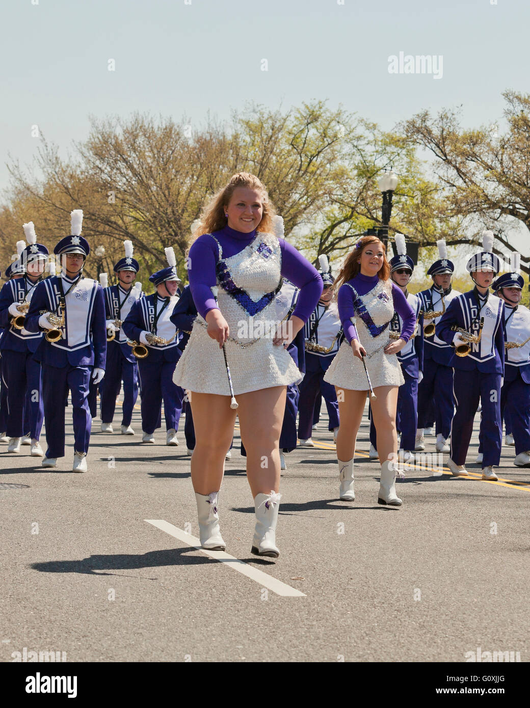 High school marching band at 2016 National Cherry Blossom Festival