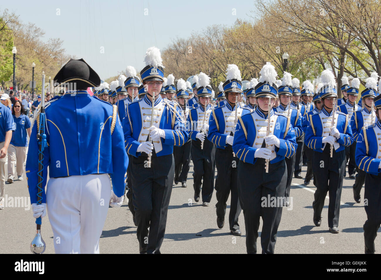 High school marching band at 2016 National Cherry Blossom Festival