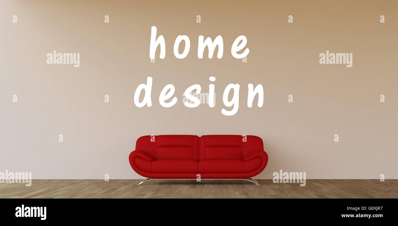 Home Design Concept with Home Interior Art Stock Photo