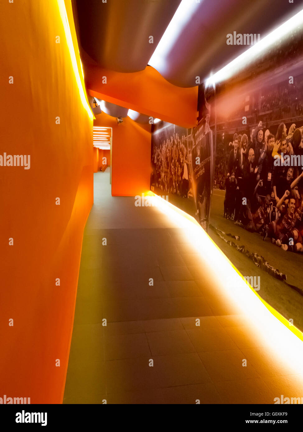 Corridor To The The Home Team Changing Room In Fc Barcelona