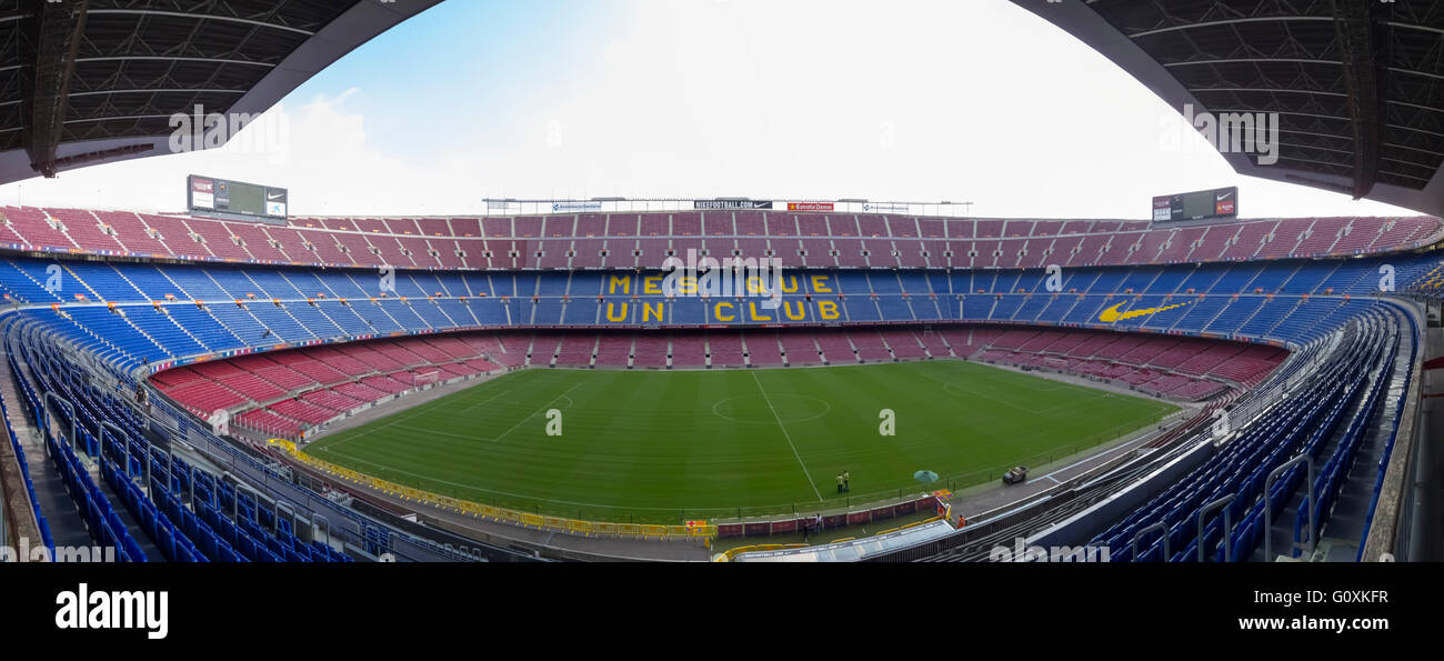 panoramic view of Camp Nou F.C. Barcelona football Stadium Barcelona, Spain Stock Photo Alamy