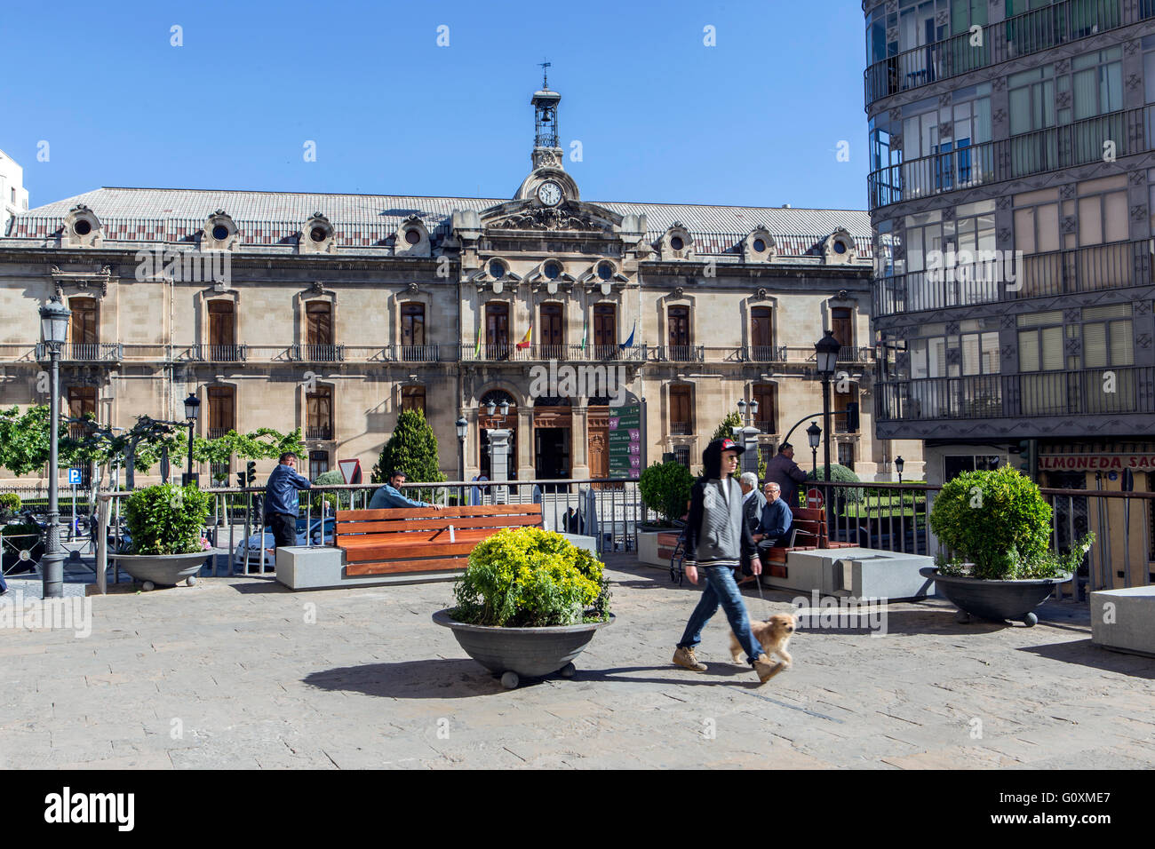 JAEN, SPAIN - may 2016, 2: Palace of the County council of Jaen, the neoclassical facade is the work of Jorge Porrua y Moreno in Stock Photo