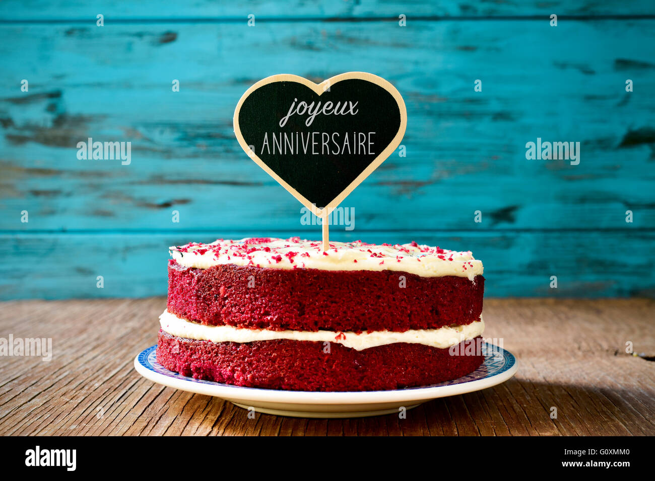 Carte d'anniversaire français '4 ans' Image Vectorielle Stock - Alamy