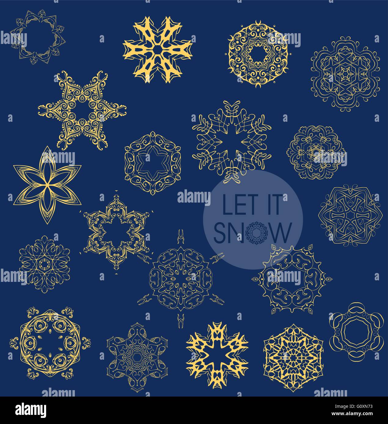 Collection of vector snowflakes Stock Vector Image & Art - Alamy